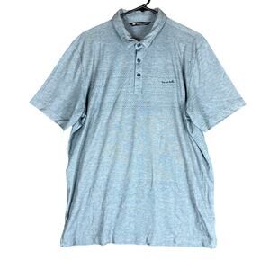 Travis Mathew Mens Shirt Gray Golf Polo Short Sleeve Pima Cotton XL
